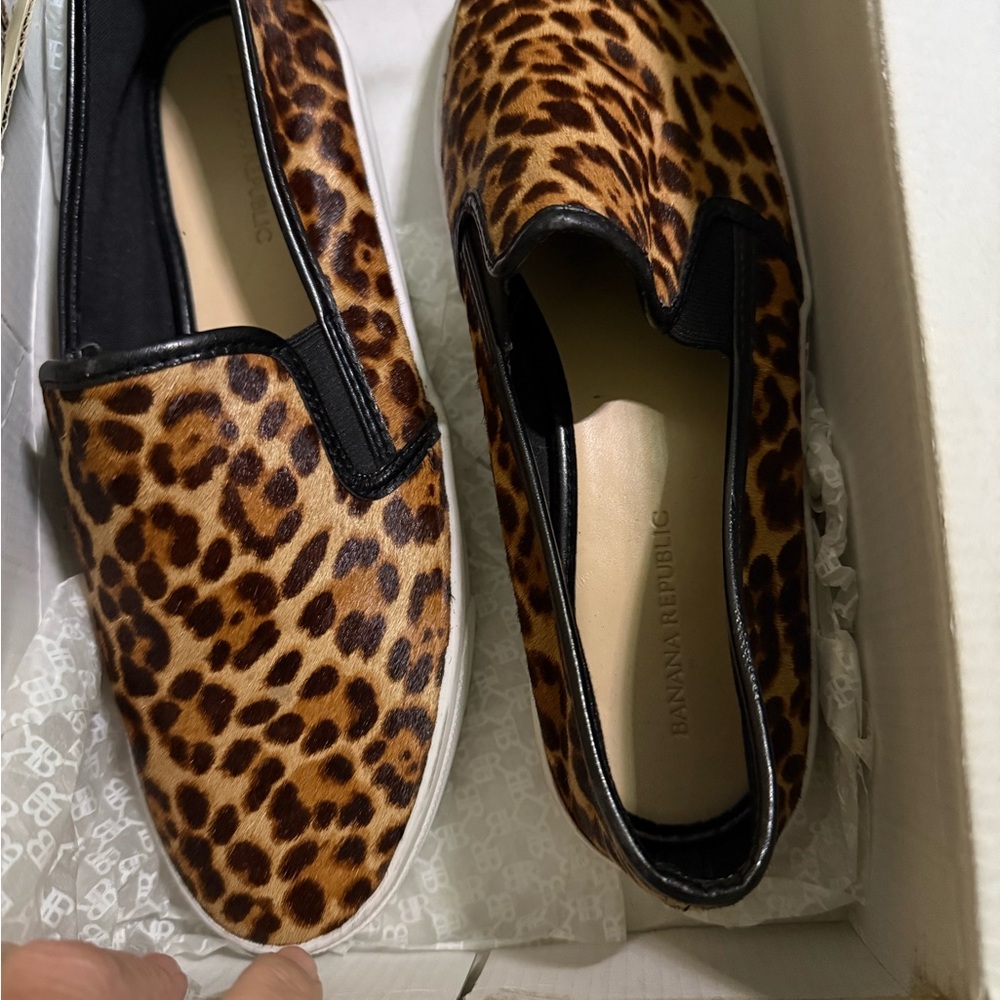 Banana Republic Animal Print Slip-On Sneakers